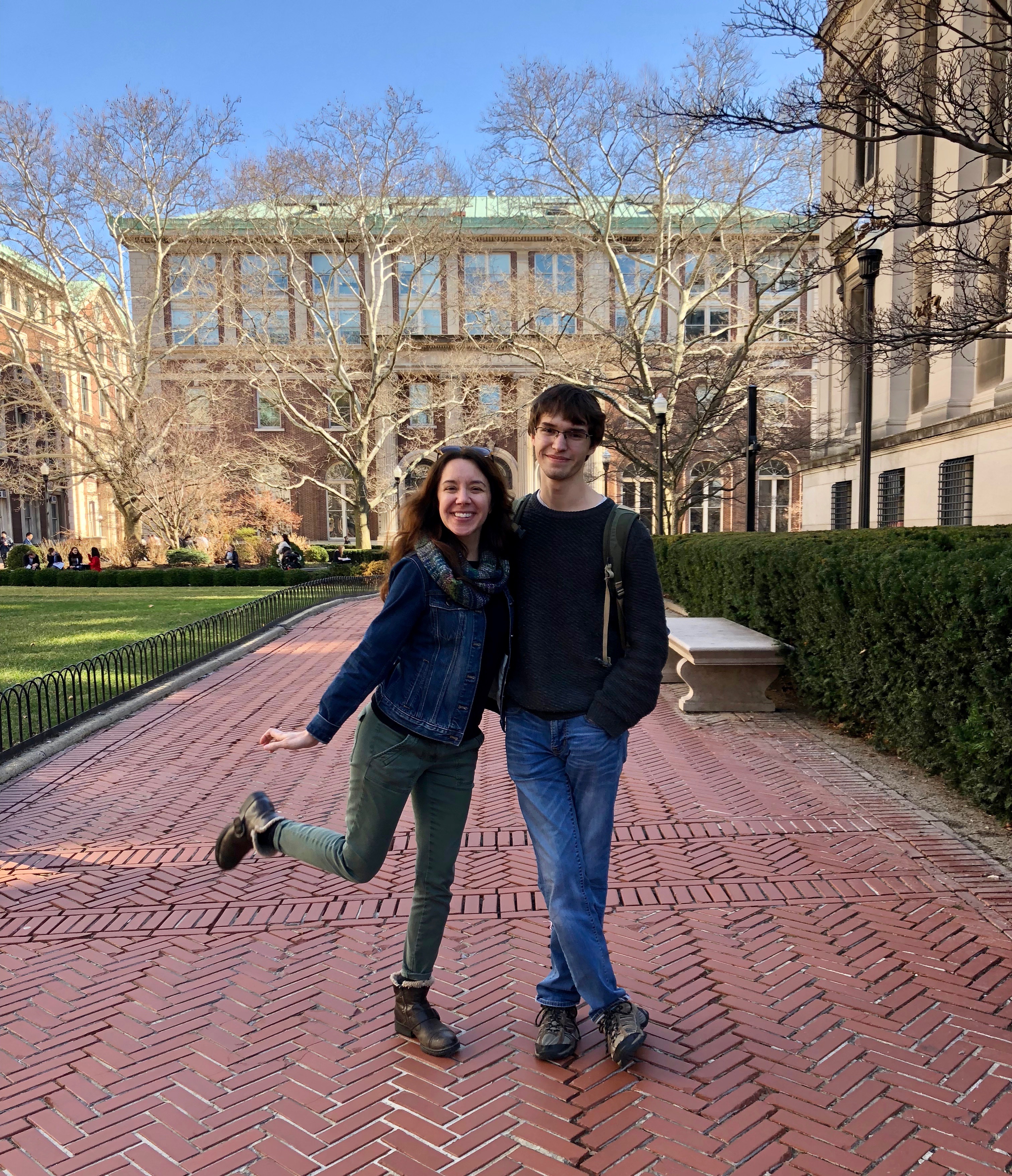 collin and Lisa at Columbia University